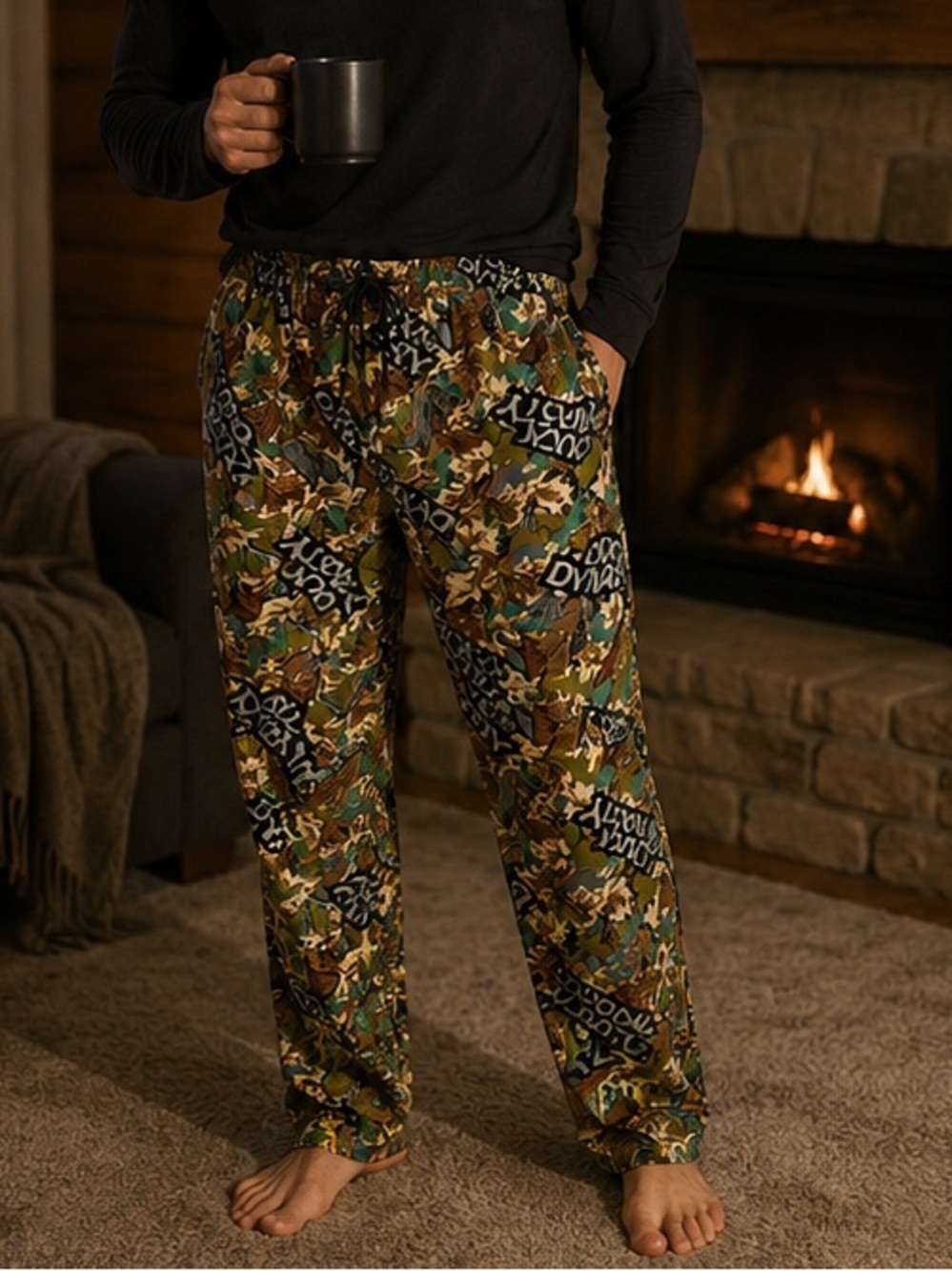 Duck Dynasty Camo Lounge Pants Men’s Size M Pajama Pants Sleepwear Hunting Print